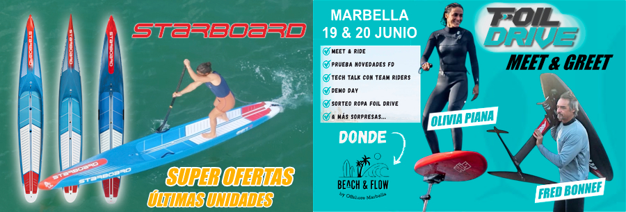 Super ofertas Starboard & Foil Drive test en Marbella
