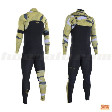 ION Wetsuit Seek Core 3/2 Front Zip men Black Yellow
