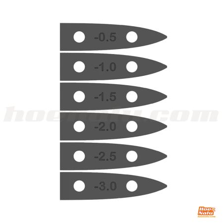KT Back Wing Negative Shim Set