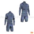 ION Wetsuit Seek Core 3/2 Shorty LS Front Zip men grey