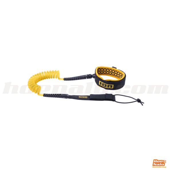 ION Wing Board Leash Core Coiled Knee Yellow