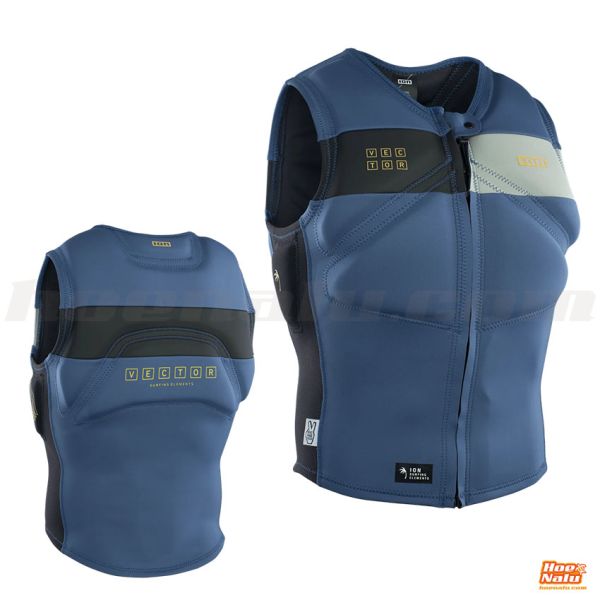 ION Vector Vest Amp Front Zip Cascade Blue